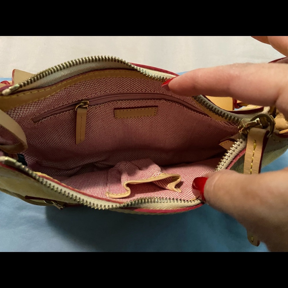 Dooney and Burke Fabric Signature Small Hobo Handbag - Picture 3 of 7